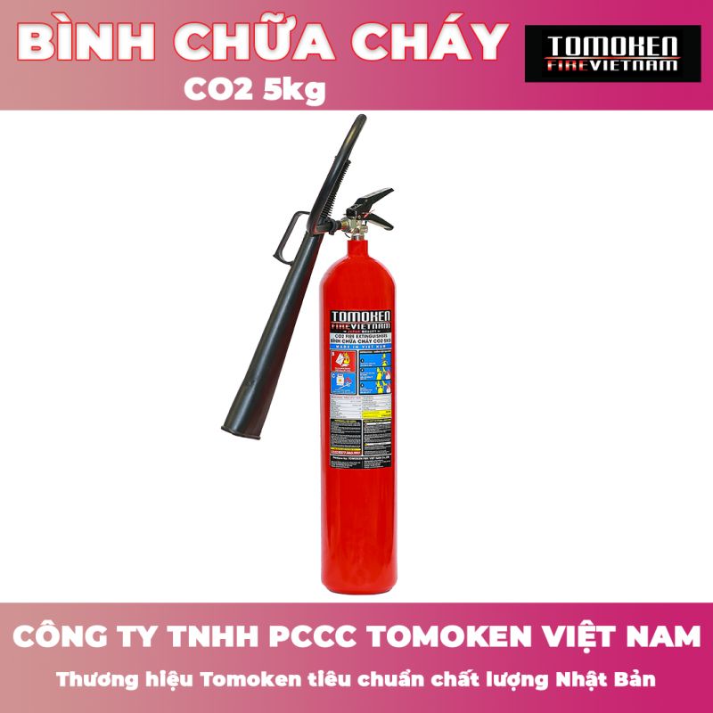 Bình chữa cháy xách tay Tomoken CO2 5kg TMK-VJ-CO2/5kg